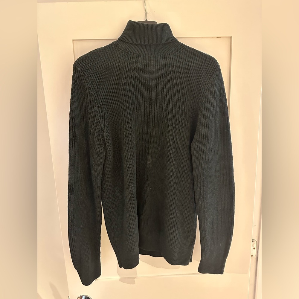 Dark Green Cable Knit Sweater